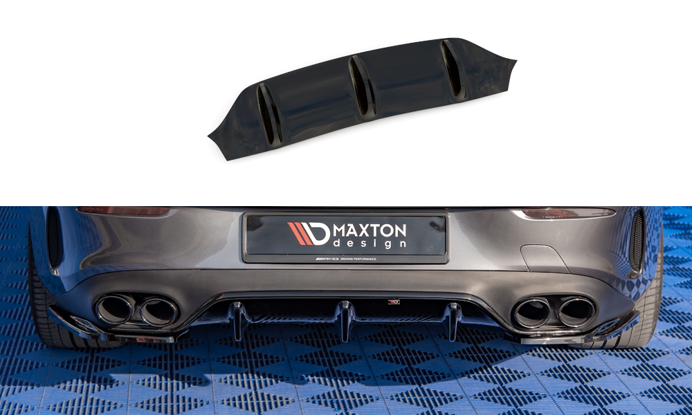 Diffusor Heck Ansatz für Mercedes-AMG E53 Coupe C238 schwarz matt