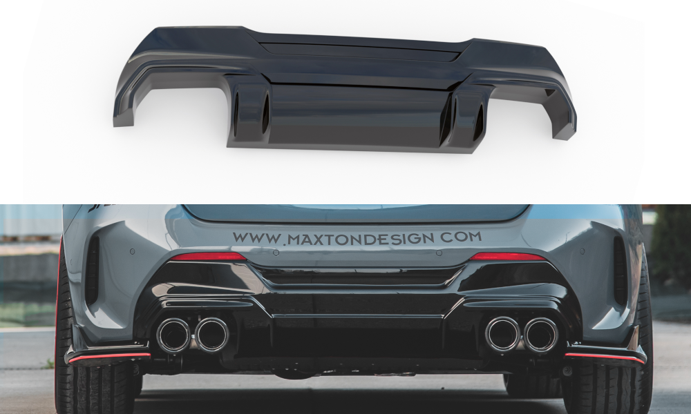 Diffusor Heck Ansatz V.2 für BMW 1er F40 M-Paket/ M135i schwarz matt
