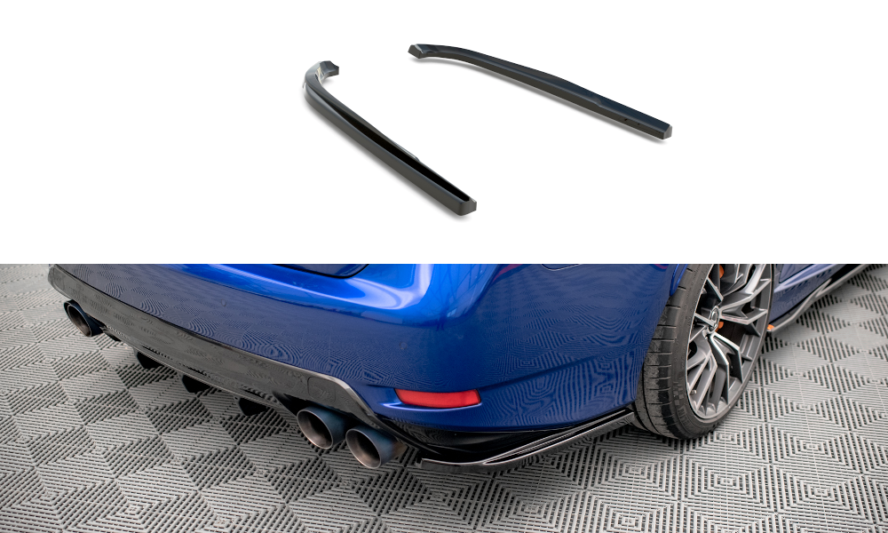 Heck Ansatz Flaps Diffusor für Lexus GS F Mk4 Facelift Carbon Look