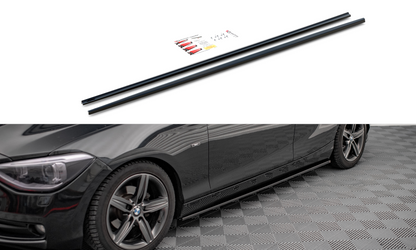 Seitenschweller Ansatz für BMW 1er F20 schwarz Hochglanz