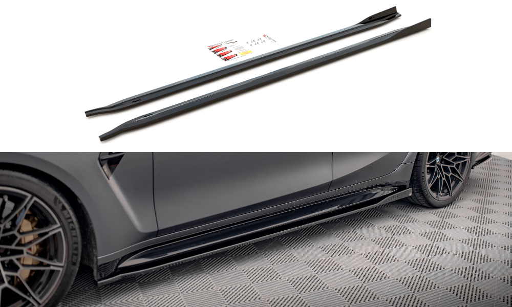 Seitenschweller Ansatz für V.2 für BMW M3 G80 Carbon Look