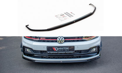 Front Ansatz V.3 für VW Polo GTI Mk6 schwarz Hochglanz