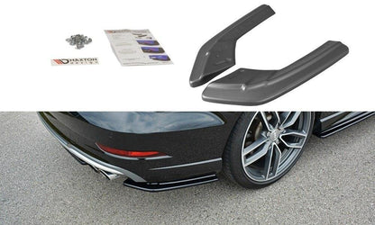 Heck Ansatz Flaps Diffusor für Audi S3 / A3 S-Line 8V FL Limousine schwarz Hochglanz