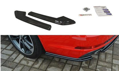 Heck Ansatz Flaps Diffusor für Audi A4 B9 S-Line schwarz matt