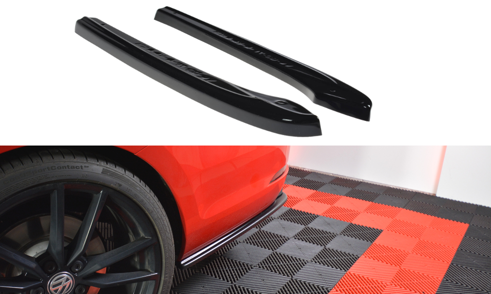 Heck Ansatz Flaps Diffusor V.1 für VW GOLF 7 R VARIANT FACELIFT  schwarz matt