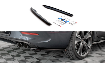 Heck Ansatz Flaps Diffusor für Cupra Leon ST schwarz Hochglanz