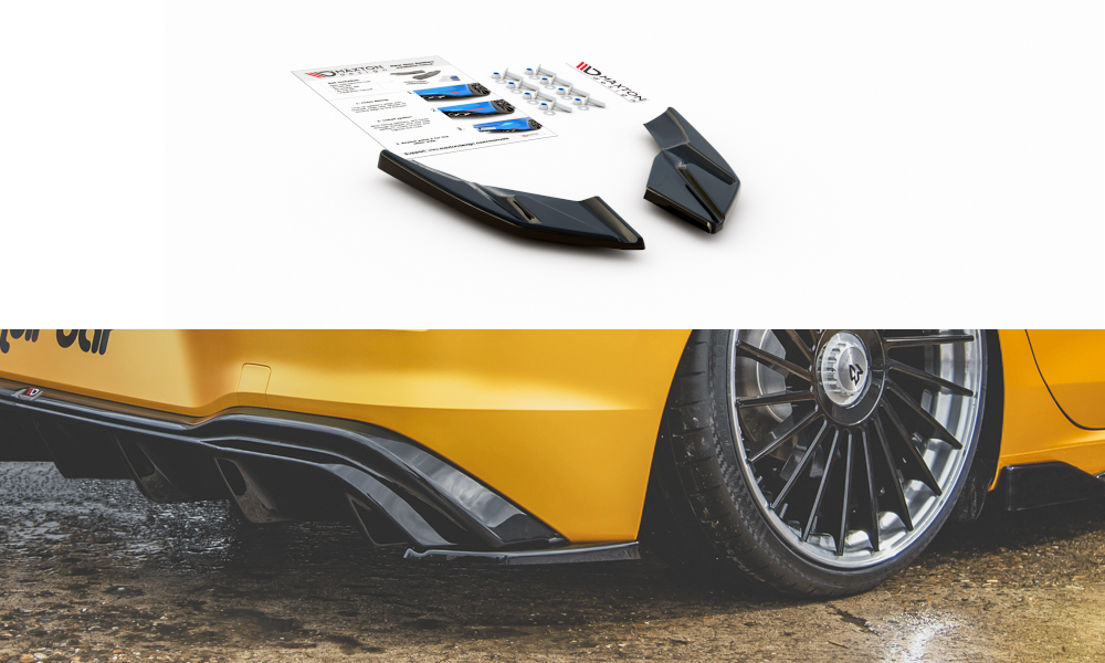 Heck Ansatz Flaps Diffusor für VW Golf 8  schwarz Hochglanz