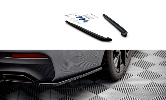 Heck Ansatz Flaps Diffusor für BMW 5er G30 Facelift M-Paket Carbon Look