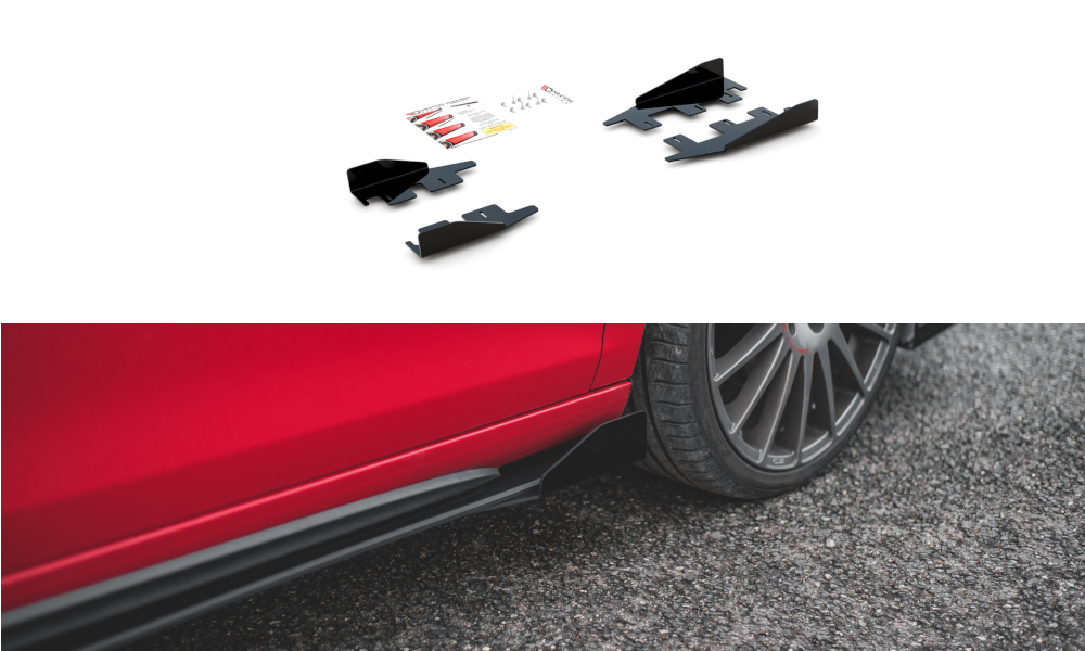 Side Flaps Volkswagen Golf GTI Mk6 schwarz Hochglanz