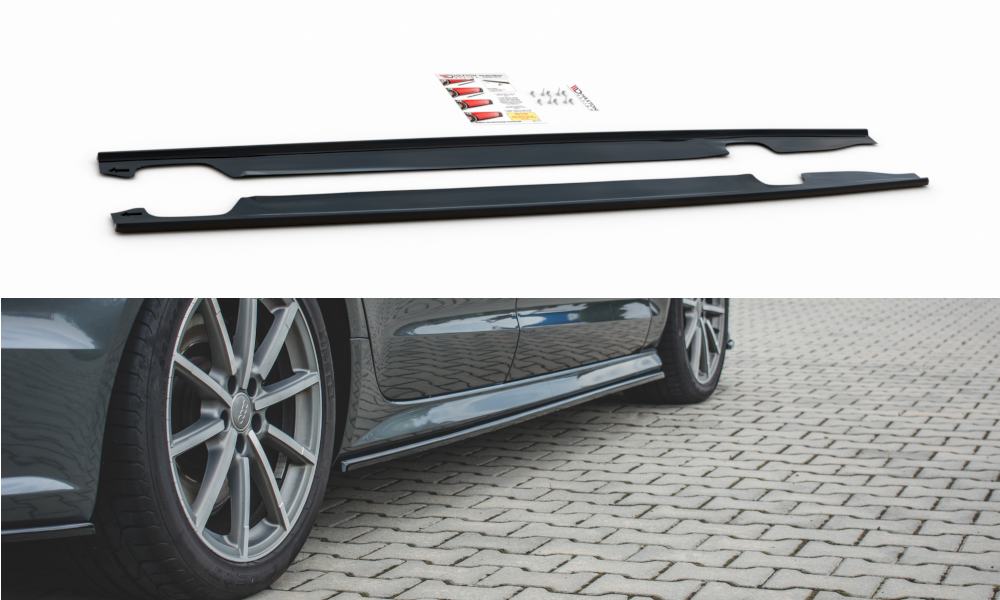 Dokładki Progów Audi S6 / A6 S-Line C7 FL  Carbon Look