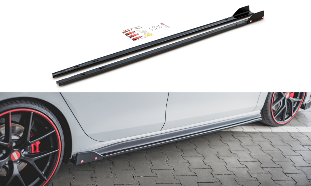 Seitenschweller Ansatz für + Flaps V.2 für Volkswagen Golf 8 GTI / GTI Clubsport