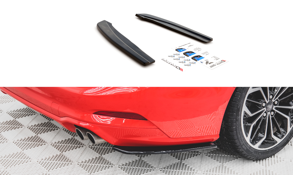Heck Ansatz Flaps Diffusor V.1 für Ford Focus ST-Line Kombi Mk4 schwarz matt