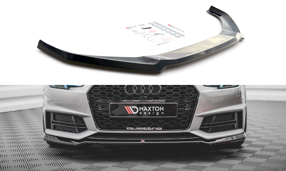 Front Ansatz V.4 für Audi S4 / A4 S-Line B9 schwarz matt