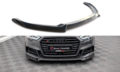 Front Ansatz V.3 für Audi S3 Sportback 8V Facelift schwarz matt