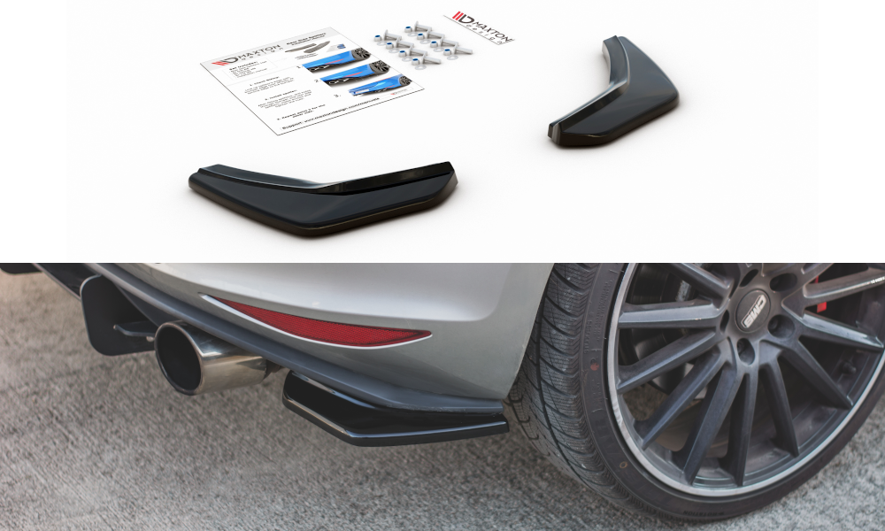 Heck Ansatz Flaps Diffusor V.2 für VW Golf 7 GTI  schwarz matt