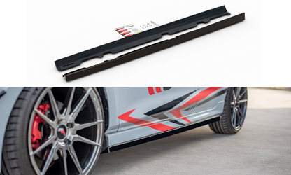 Seitenschweller Ansatz für V.2 für Ford Fiesta Mk8 ST / ST-Line schwarz matt