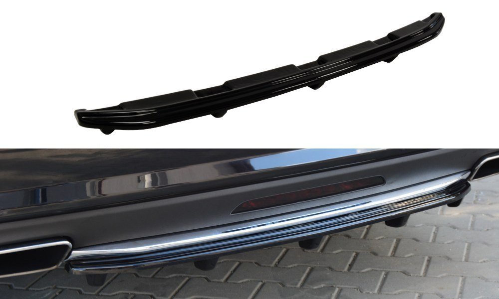 Mittlerer Diffusor Heck Ansatz für MERCEDES CLS C218 DTM LOOK AMG LINE Carbon Look