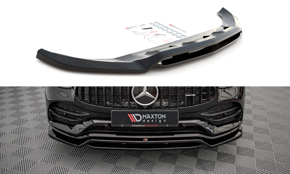Front Ansatz für Mercedes-Benz GLC Coupe AMG-Line C253 Facelift schwarz matt