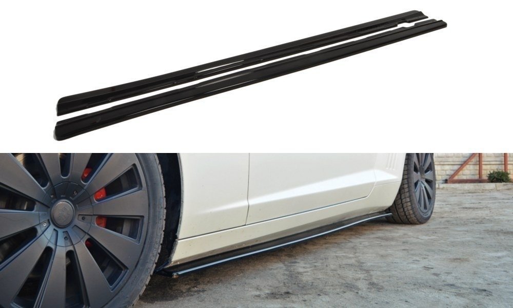 Seitenschweller Ansatz für CHEVROLET CAMARO V SS - US, EU VERSION (vor Facelift) schwarz matt