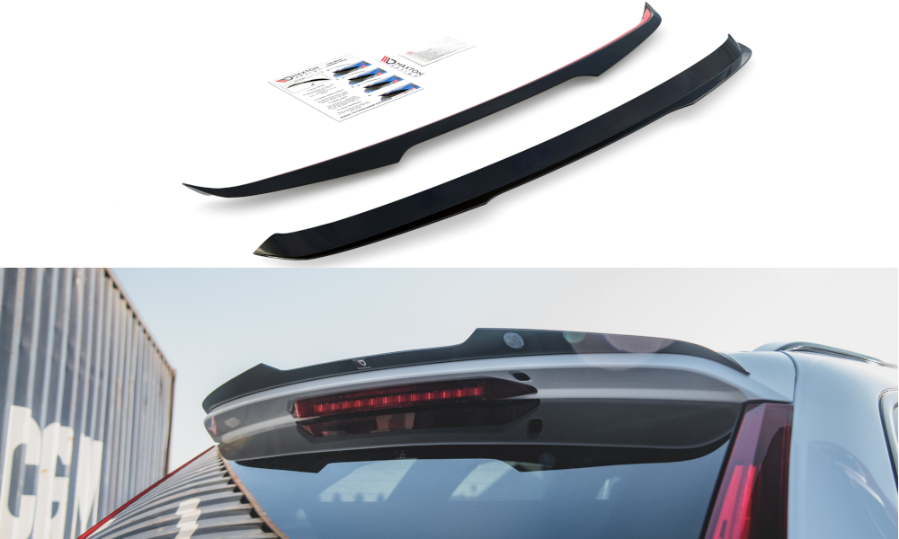 Spoiler CAP für Volvo XC60 Mk2 R-Design schwarz matt