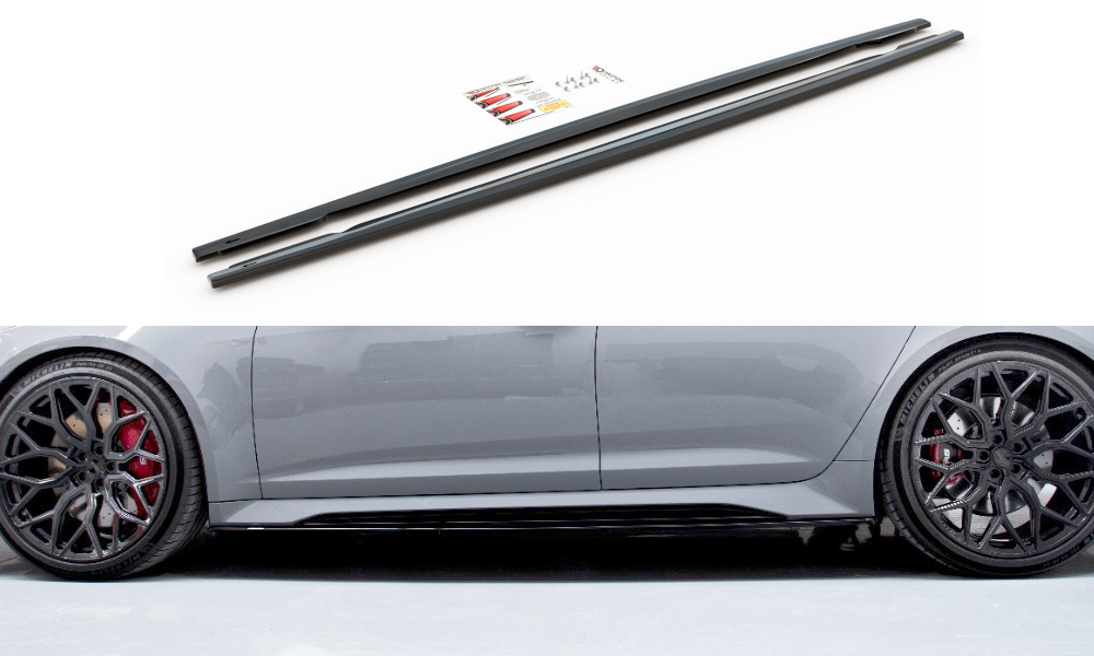 Seitenschweller Ansatz für V.2 für Audi RS6 C8 / RS7 C8 Carbon Look