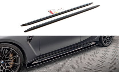 Seitenschweller Ansatz für V.1 für BMW M3 G80 schwarz Hochglanz