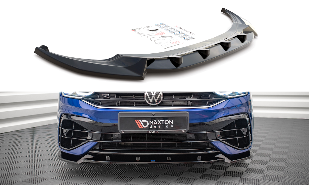 Front Ansatz V.2 für Volkswagen Tiguan R Mk2 Facelift schwarz matt