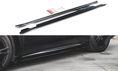 Seitenschweller Ansatz für V.2 für Porsche Panamera Turbo 970 Facelift schwarz matt