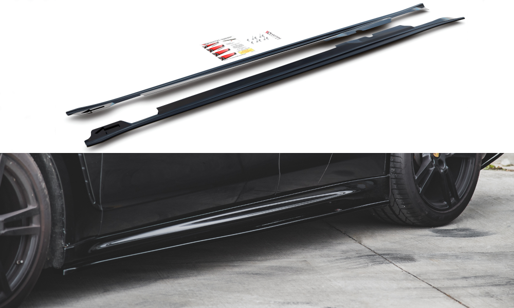 Seitenschweller Ansatz für V.2 für Porsche Panamera Turbo 970 Facelift Carbon Look