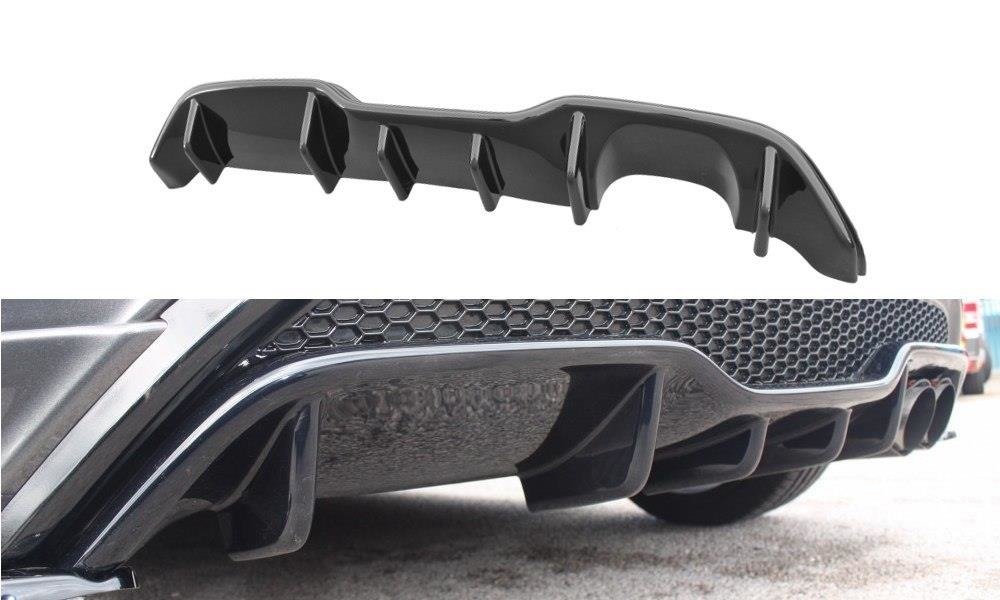 Diffusor Heck Ansatz für Ford Fiesta Mk7 ST Facelift Carbon Look