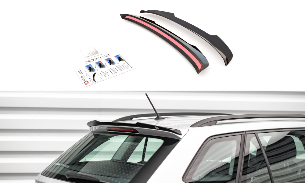 Spoiler CAP für Skoda Fabia Combi Mk3 schwarz matt