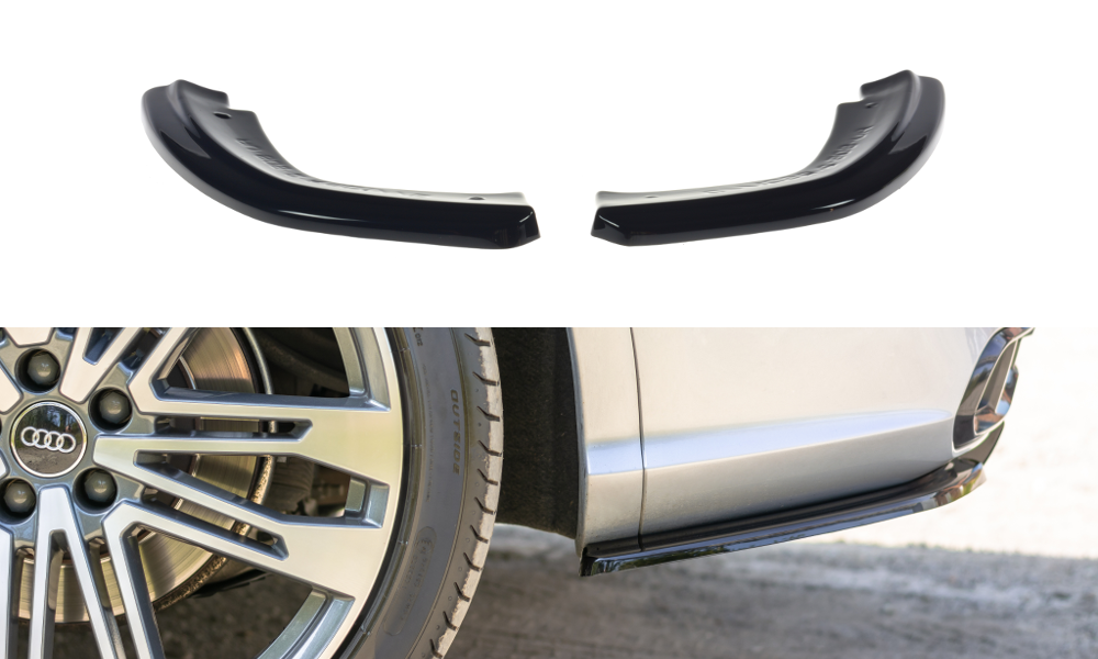 Heck Ansatz Flaps Diffusor für Audi SQ5/Q5 S-line MkII Carbon Look