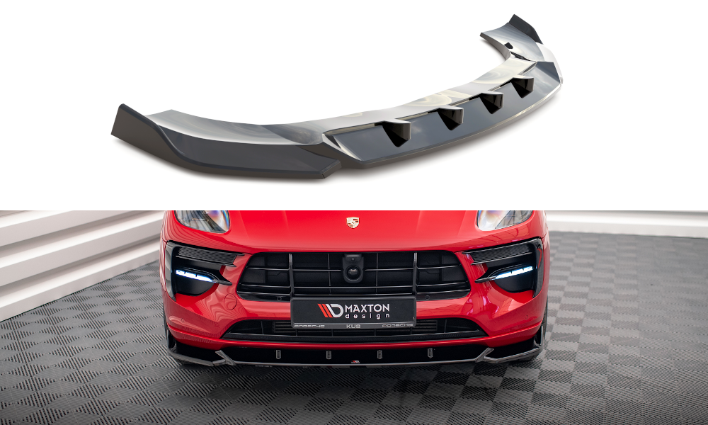 Front Ansatz V.1 für Porsche Macan Mk1 Facelift schwarz matt