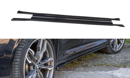 Seitenschweller Ansatz für BMW X4 M-Paket G02 schwarz matt