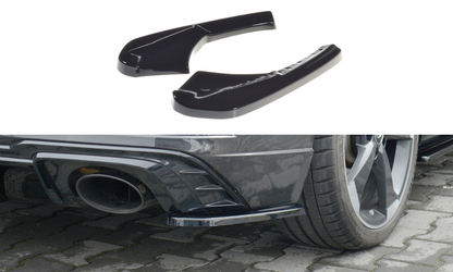 Heck Ansatz Flaps Diffusor für Audi RS3 8V FL Sportback schwarz matt