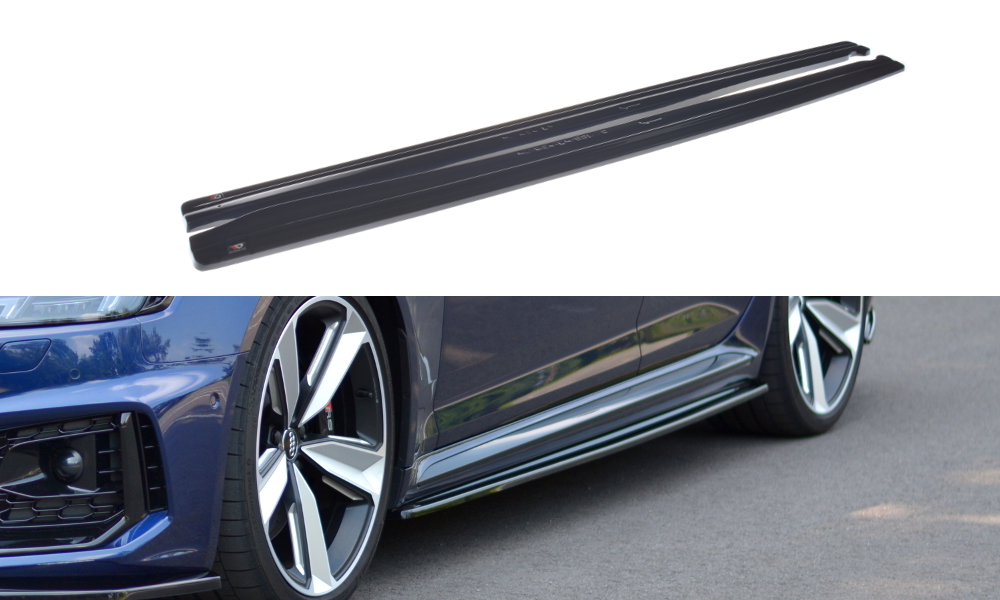 Seitenschweller Ansatz für Audi RS4 B9  Carbon Look