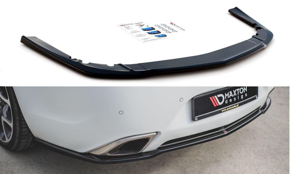 Mittlerer Diffusor Heck Ansatz für Opel Insignia Mk. 1 OPC Facelift Carbon Look