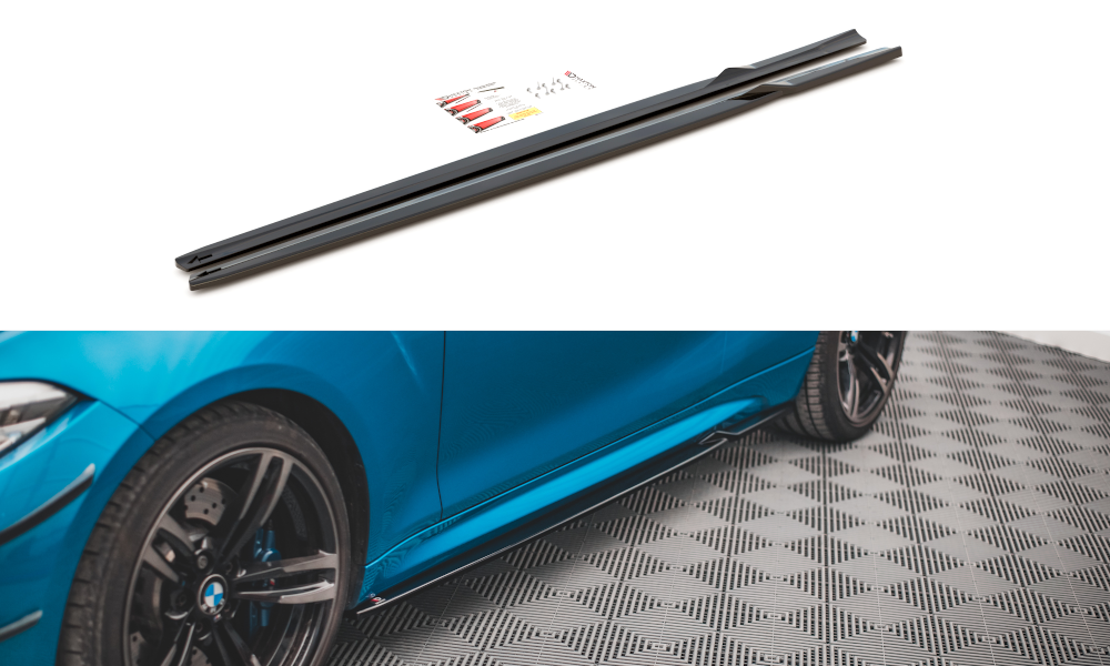 Seitenschweller Ansatz für V.2 für BMW M2 F87 Carbon Look