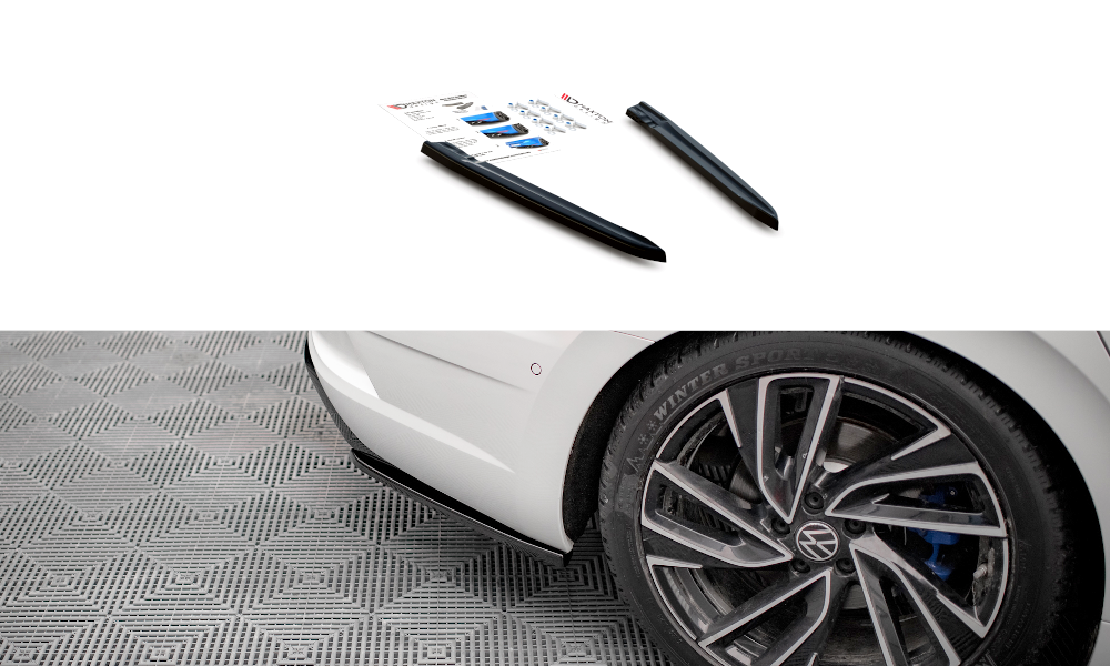 Heck Ansatz Flaps Diffusor für Volkswagen Arteon R schwarz matt