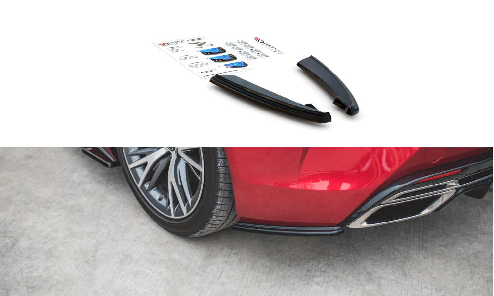 Heck Ansatz Flaps Diffusor für Lexus LC 500 schwarz Hochglanz