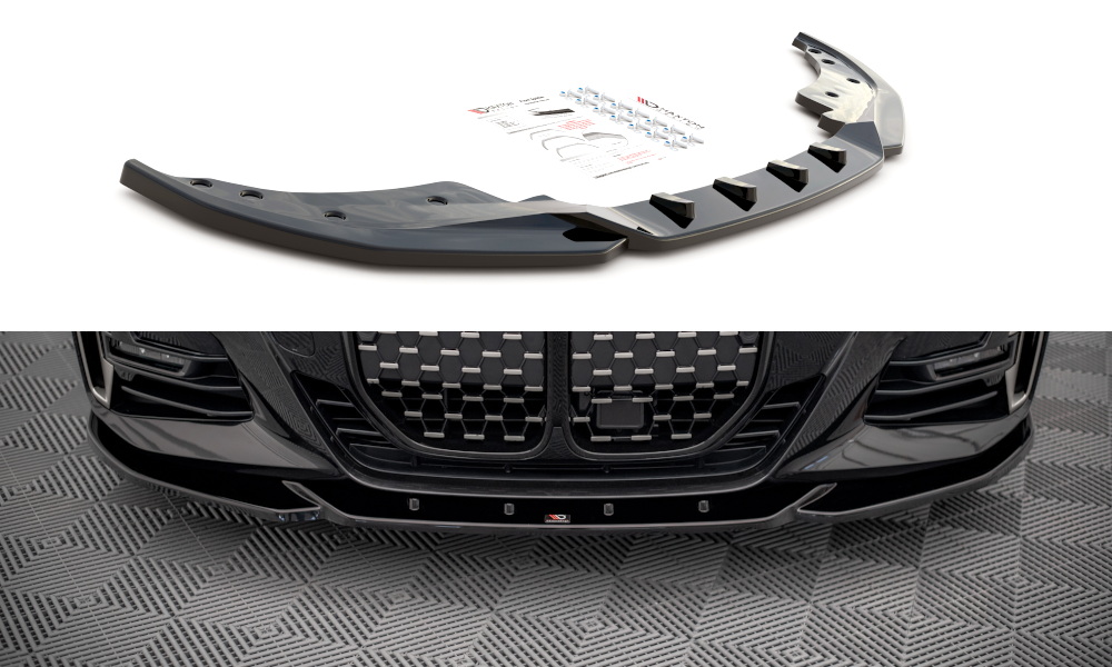 Front Ansatz V.4 für BMW 4er M-Paket G22 schwarz Hochglanz