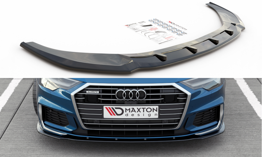 Front Ansatz V.2 für Audi A6 S-Line / S6 C8  schwarz Hochglanz