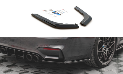 Heck Ansatz Flaps Diffusor V.1 für BMW M4 F82 schwarz matt