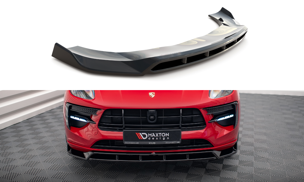 Front Ansatz V.2 für Porsche Macan Mk1 Facelift schwarz Hochglanz