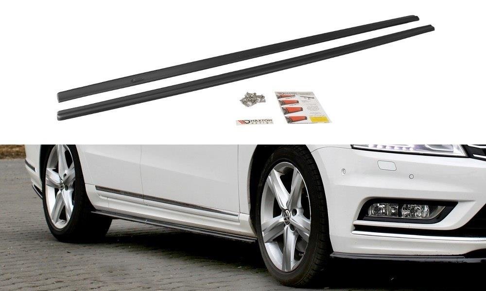 Seitenschweller Ansatz für Vw Passat B7 R-Line schwarz matt