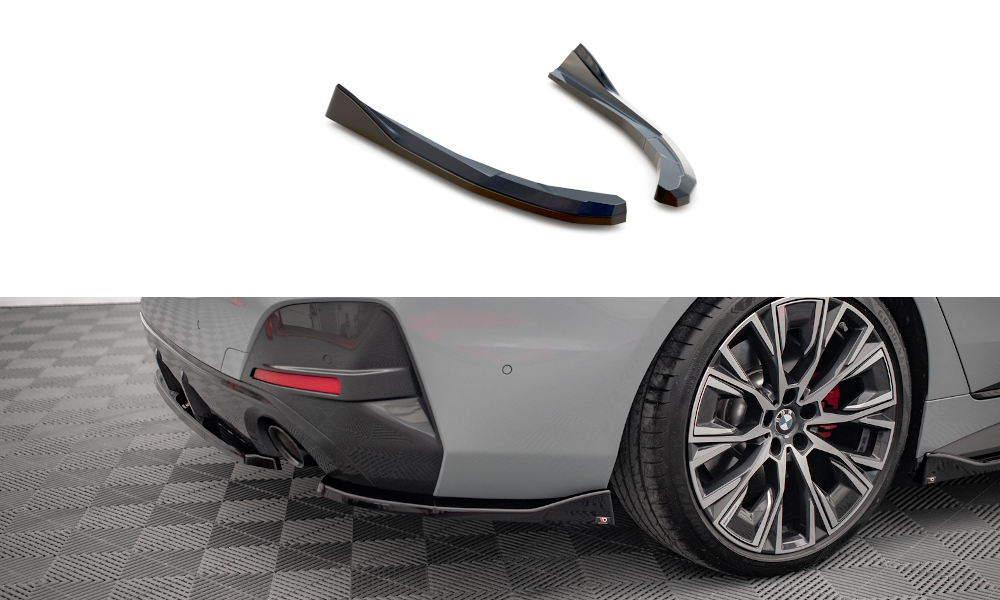 Heck Ansatz Flaps Diffusor V.2 für BMW 4er Gran Coupe M-Paket G26 schwarz Hochglanz