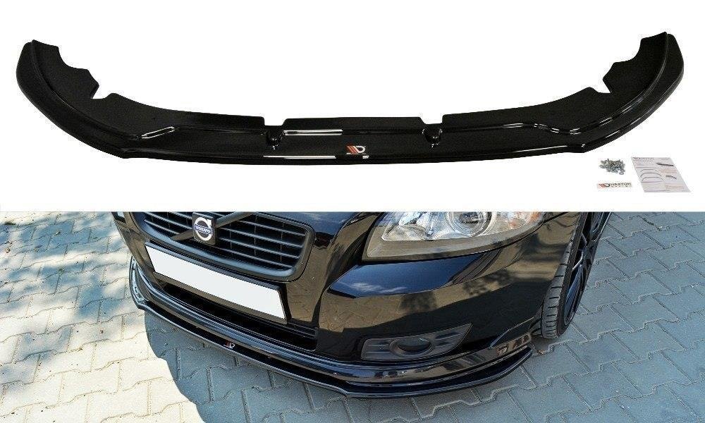 Front Ansatz für v.1 VOLVO V50F R-DESIGN schwarz matt