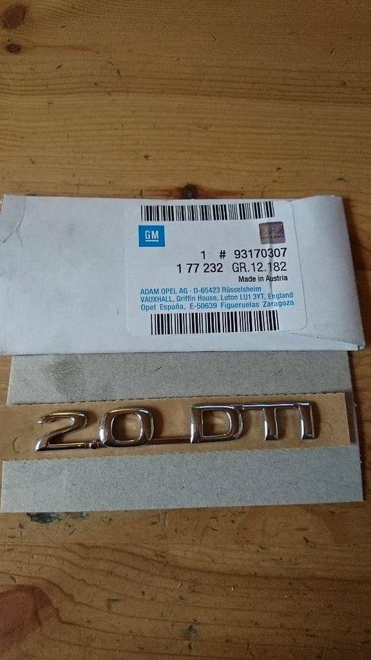 Astra G Zafira A Diesel Schriftzug Emblem "2.0 DTI" Neu GM