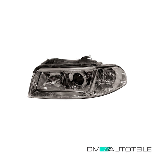 Hauptscheinwerfer Scheinwerfer links H7/H7 mit Motor passt für Audi A4 B5 99-01