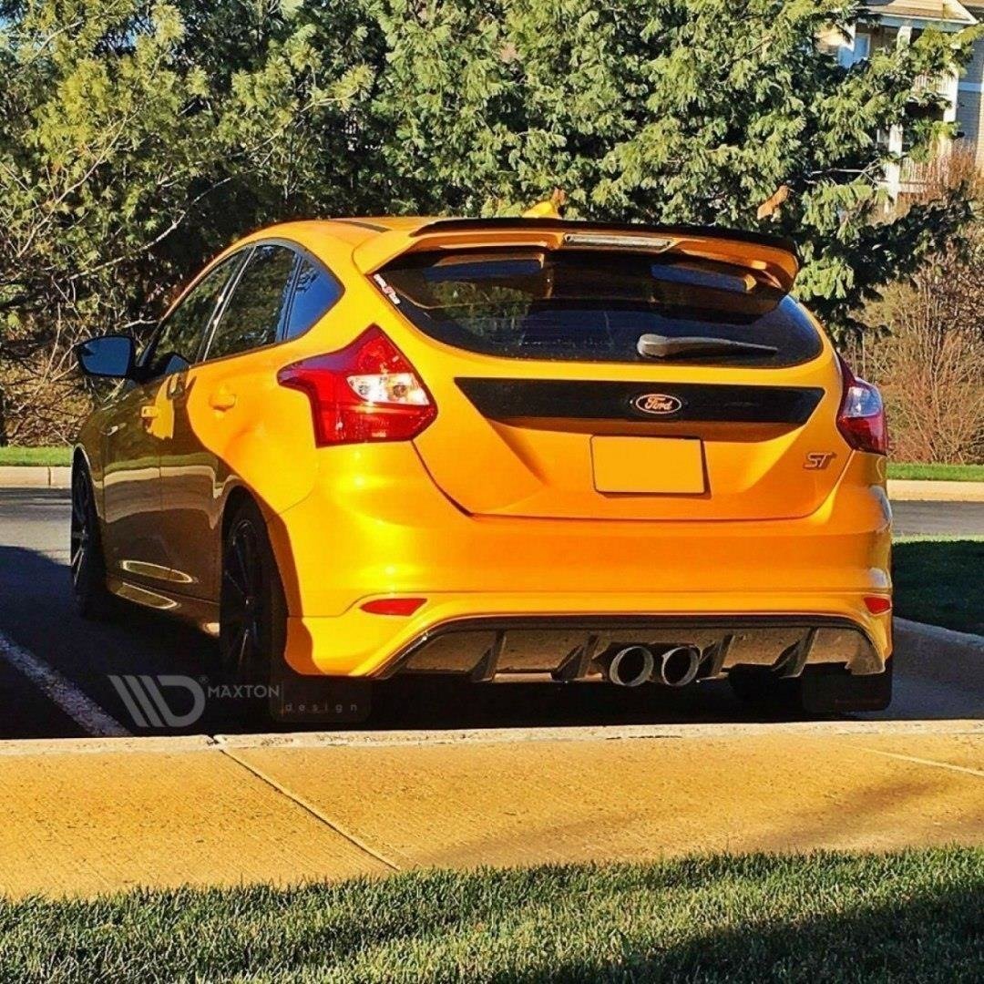 Diffusor Heck Ansatz für RS2015 LOOK FORD FOCUS MK3 ST (vor Facelift) Carbon Look